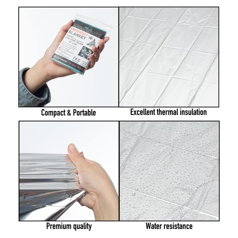 General Medi Emergency Blanket (12-Pack),Emergency Silver Foil Blanketâ€“ Perfect for Outdoors, Hiking, Survival, Marathons or First Aid - Image 4